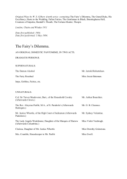 The Fairy`s Dilemma. - The Gilbert and Sullivan Archive