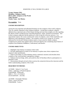 SEMESTER AT SEA COURSE SYLLABUS