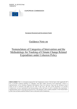 Guidance Note - European Commission
