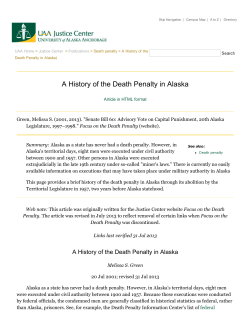 A History of the Death Penalty in Alaska