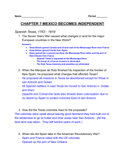 CHAPTER 7:MEXICO BECOMES INDEPENDENT