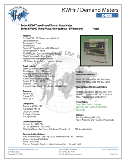 KWHr / Demand Meters