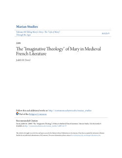 "Imaginative Theology" of Mary in Medieval French