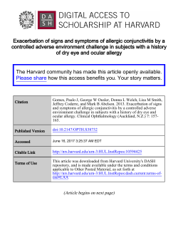 Exacerbation of signs and symptoms of allergic conjunctivitis by a