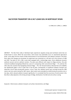 saltation transport on a silt loam soil in northeast spain