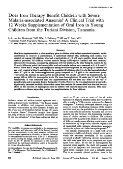 Does Iron Therapy Benefit Children with Severe