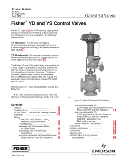 Fisher YD and YS Control Valves