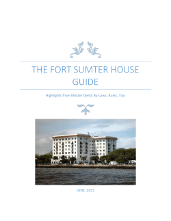 2015 fort sumter house guide - Fort Sumter House Association