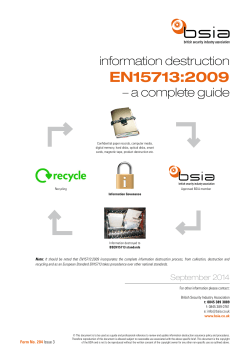 data destruction to EN15713:2009 standard