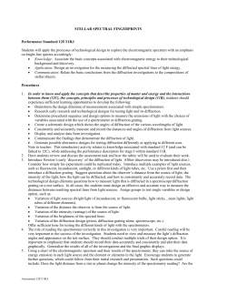 Science Assessment Stage I--Performance Standard 12F-I