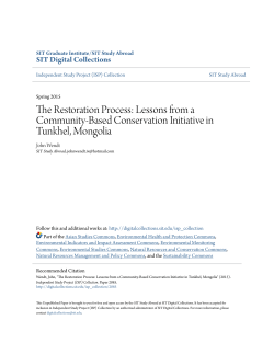The Restoration Process: Lessons from a