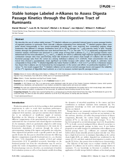 Stable Isotope Labeled n-Alkanes to Assess Digesta Passage