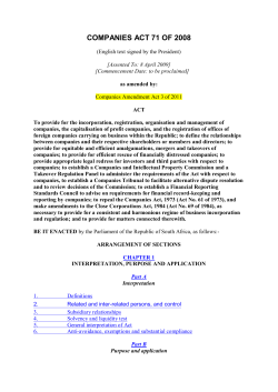 companies act 71 of 2008