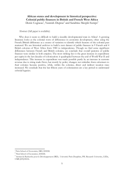 African states and development in historical perspective: Colonial