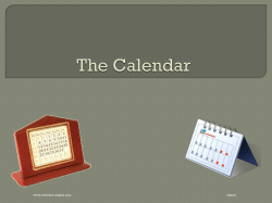 The Julian Calendar - local