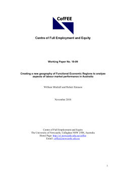 Creating a new geography of Functional Economic Regions to
