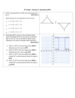 8th Grade &ndash; Domain 3: Geometry (28%) ∆ D. 2. Rectangle ABCD is
