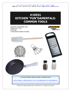 10531 kitchen “fun”damentals: common tools