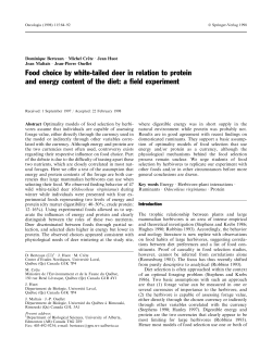Food choice by white-tailed deer in relation to protein and