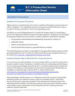 Extradition Prosecutions