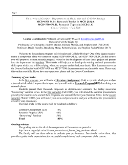 MCB*6500 - University of Guelph