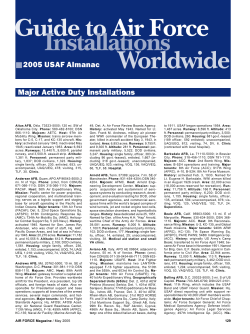 Guide to Air Force Installations Worldwide