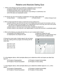 Relative and Absolute Dating Quiz