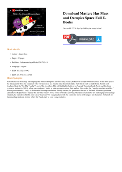 Matter: Has Mass and Occupies Space