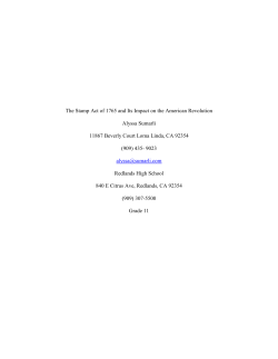 Essay #4 The Stamp Act