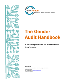 The Gender Audit Handbook