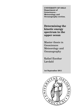 Determining the kinetic energy spectrum in the upper ocean
