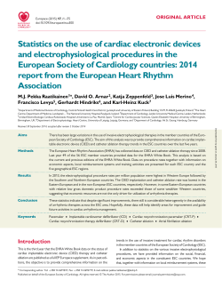 Statistics on the use of cardiac electronic devices