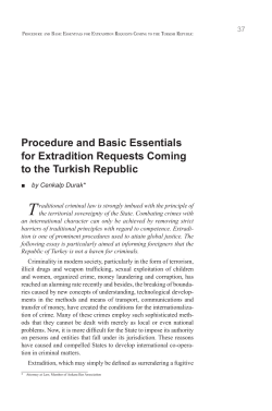 Procedure and Basic Essentials for Extradition