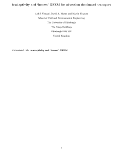 h-adaptivity and !honest` GFEM for advection dominated transport