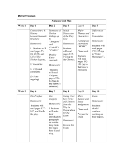 Antigone Unit Plan