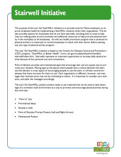 Stairwell Initiative - Jump IN for Healthy Kids