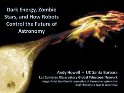 Dark Energy, Zombie Stars, and How Robots Control the Future of