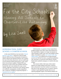 Fixing the City Schools: Moving All Schools to Charter