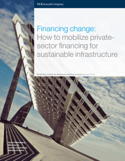 How to mobilize private- sector financing for sustainable infrastructure
