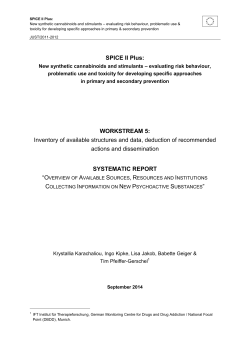SPICE II Plus: WORKSTREAM 5: Inventory of available structures