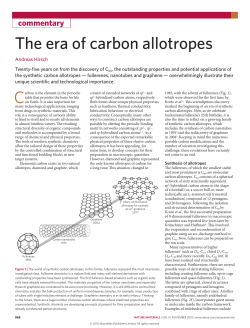The era of carbon allotropes