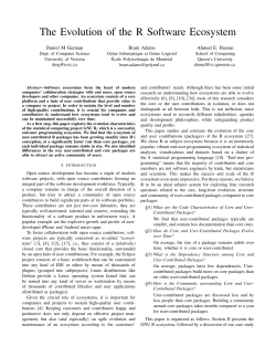Programming Language Ecosystems: the Evolution of R
