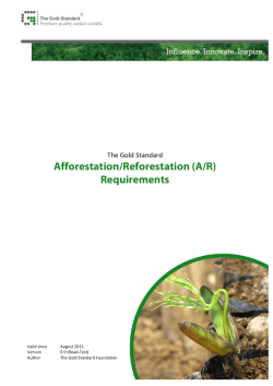 Afforestation/Reforestation (A/R) Requirements