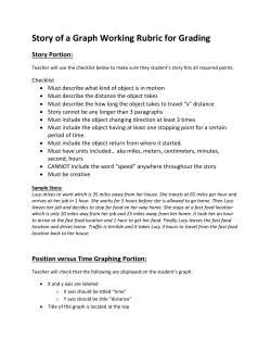 Story of a Graph Working Rubric for Grading