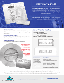 Stainless Steel Identification Tags