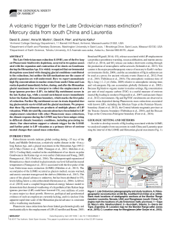 A volcanic trigger for the Late Ordovician mass extinction? Mercury