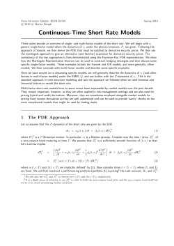 Continuous-Time Short Rate Models