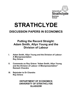 Adam Smith, Allyn Young and the Division of Labour: A
