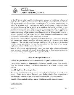 light interactions - Lone Star College