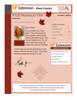 fall 2013 - University of Tennessee Extension